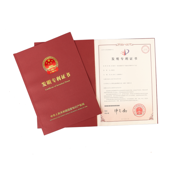 Patent Certificate for Invention